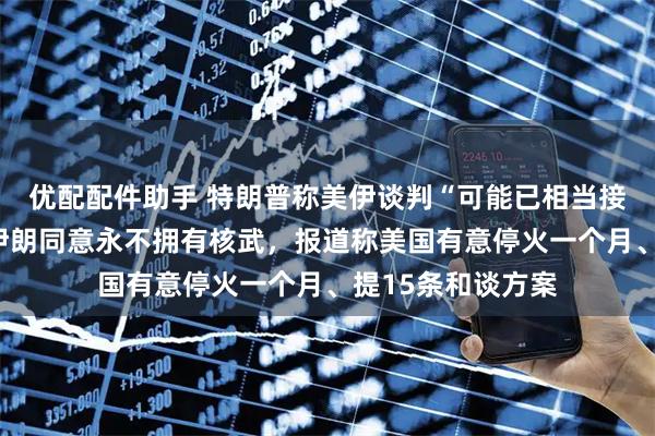 优配配件助手 特朗普称美伊谈判“可能已相当接近达成协议”、伊朗同意永不拥有核武，报道称美国有意停火一个月、提15条和谈方案